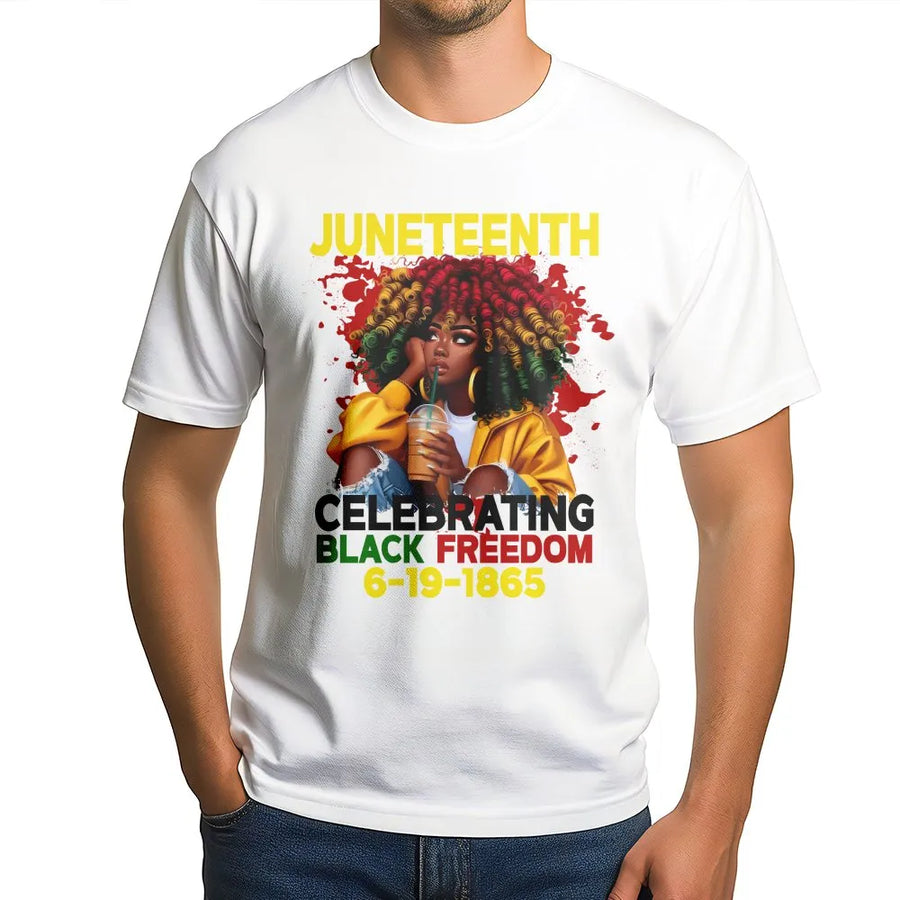 Juneteenth T-Shirt | Celebrating Black Freedom 1865 Graphic Art | Premium Cotton Unisex Tee | Black Pride Gift for Men and Women