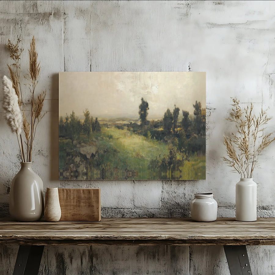 A California Spring Landscape Canvas Wall Art | Vintage Fine Art Print | Premium 1.25-Inch Gallery Wrap | Home Office Decor Gift