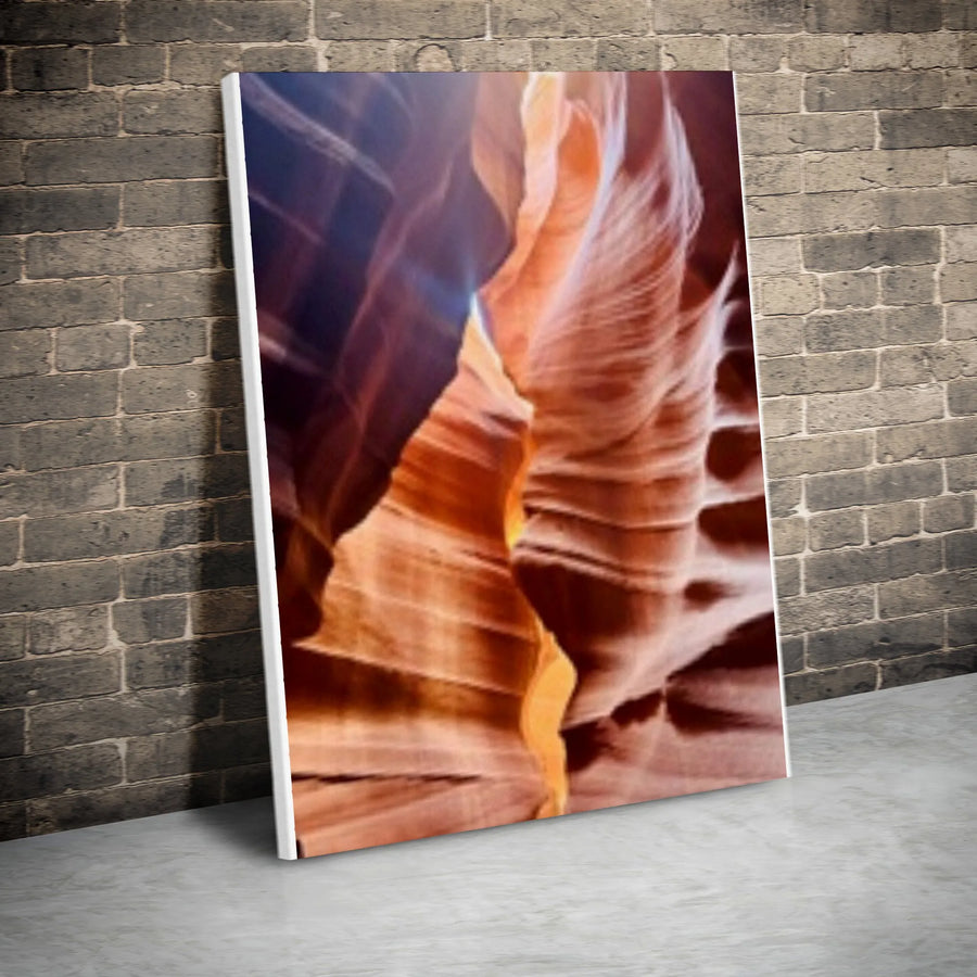 Antelope Canyon Canvas Print | Abstract Sandstone Formation Wall Art | Premium Gallery Wrapped Decor | Modern Southwest Living Room Gift