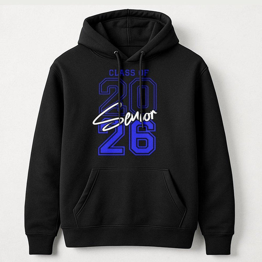 Class Of 2026 Senior Hoodie | Varsity Sport Lettering Design | Cotton-Blend Premium Apparel | Graduation Gift for High School and College Students
