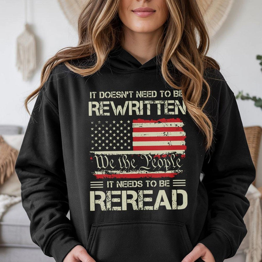 We The People Hoodie | Patriotic American History Quote | Premium Cotton Blend Sweatshirt | Conservative Gift For Patriots