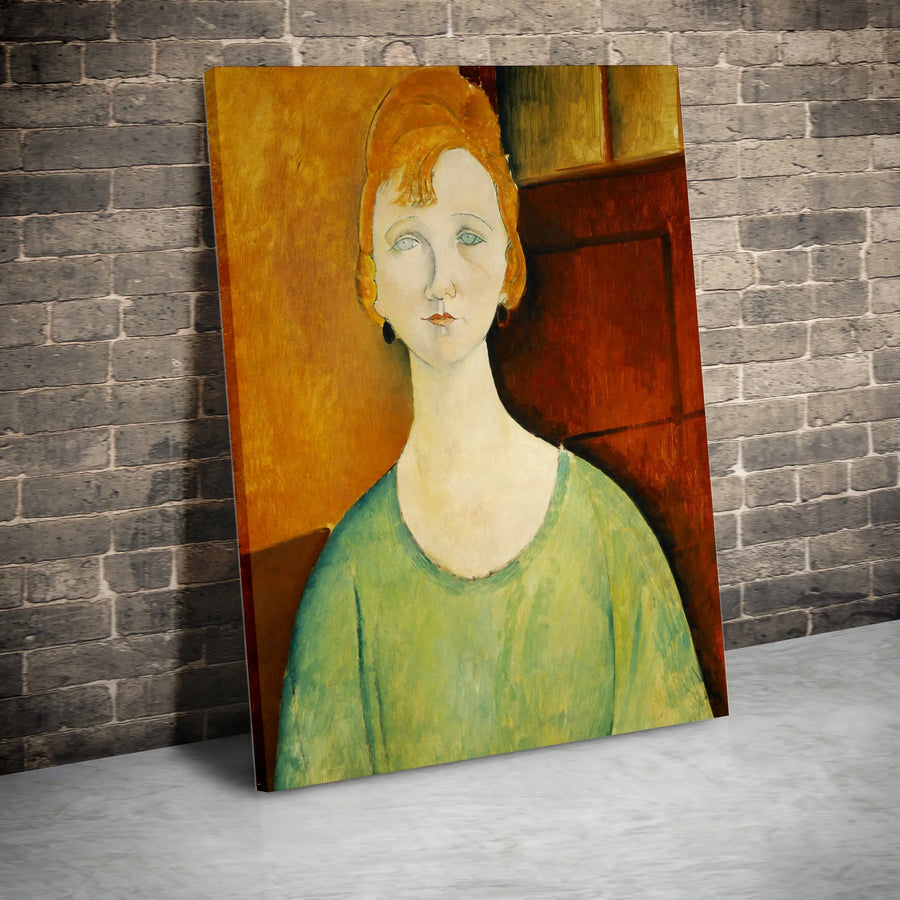 Modigliani Canvas Wall Art | Jeanne Hebuterne Fine Art Reproduction | Premium Gallery Wrap Canvas | Collector's Gift For Classic Art Lovers