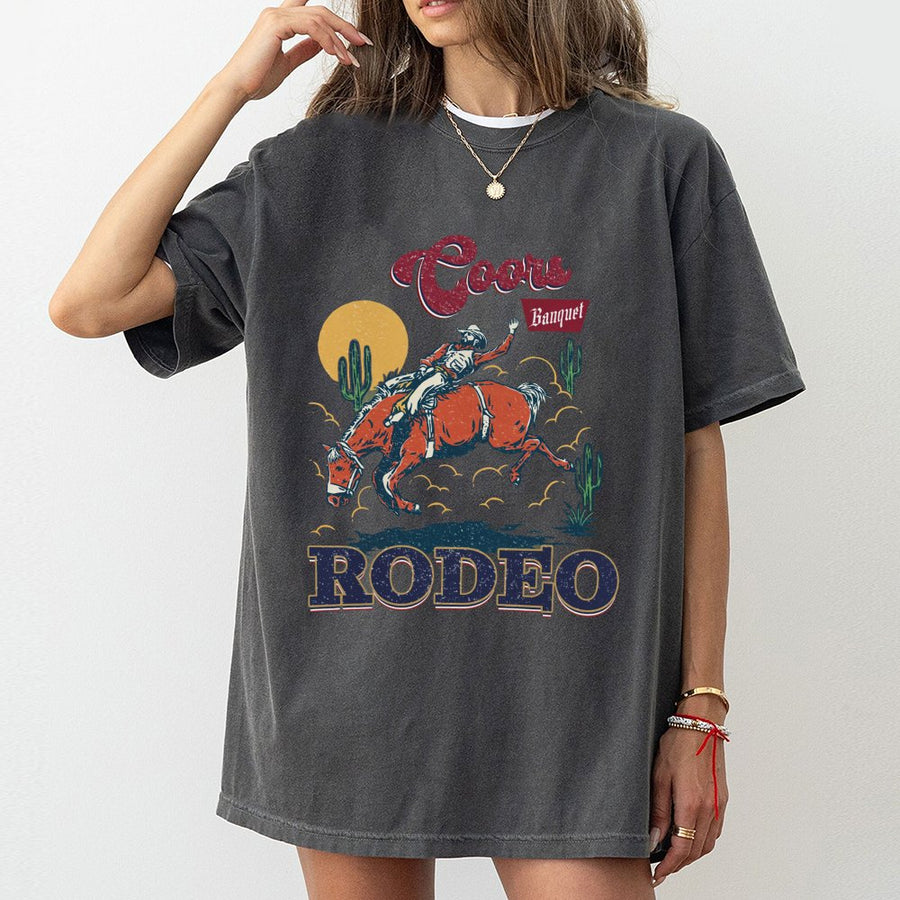 Coors Rodeo T-Shirt, Western 90s Cowboy Retro Rodeo Outfit, Wildwest Cowboy Clothing, Graphic Western