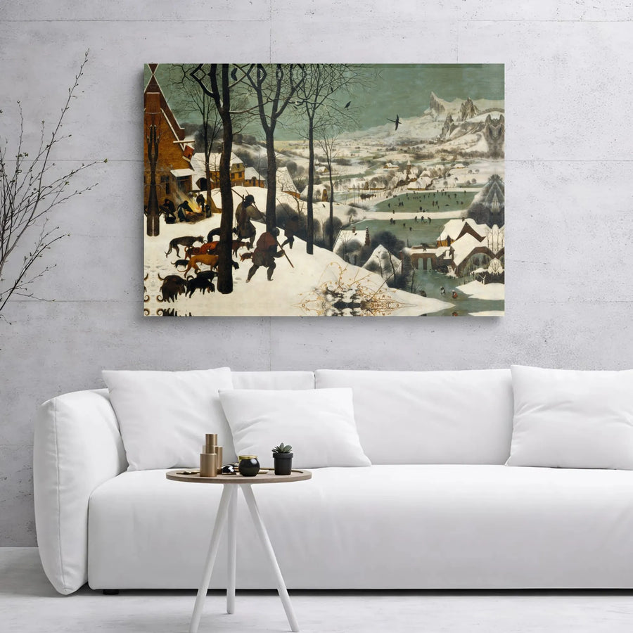 The Hunters In The Snow Canvas Print | Pieter Bruegel The Elder Fine Art | Premium Gallery-Wrapped Wall Decor | Winter Landscape Gift For Art Lovers