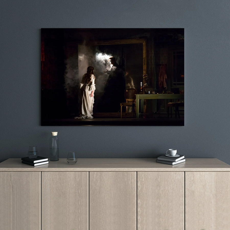 Gothic Victorian Mirror Canvas | Moody Romantic Couple Art | Premium 1.25 Inch Gallery Wrap | Elegant Dark Academia Home Decor Gift