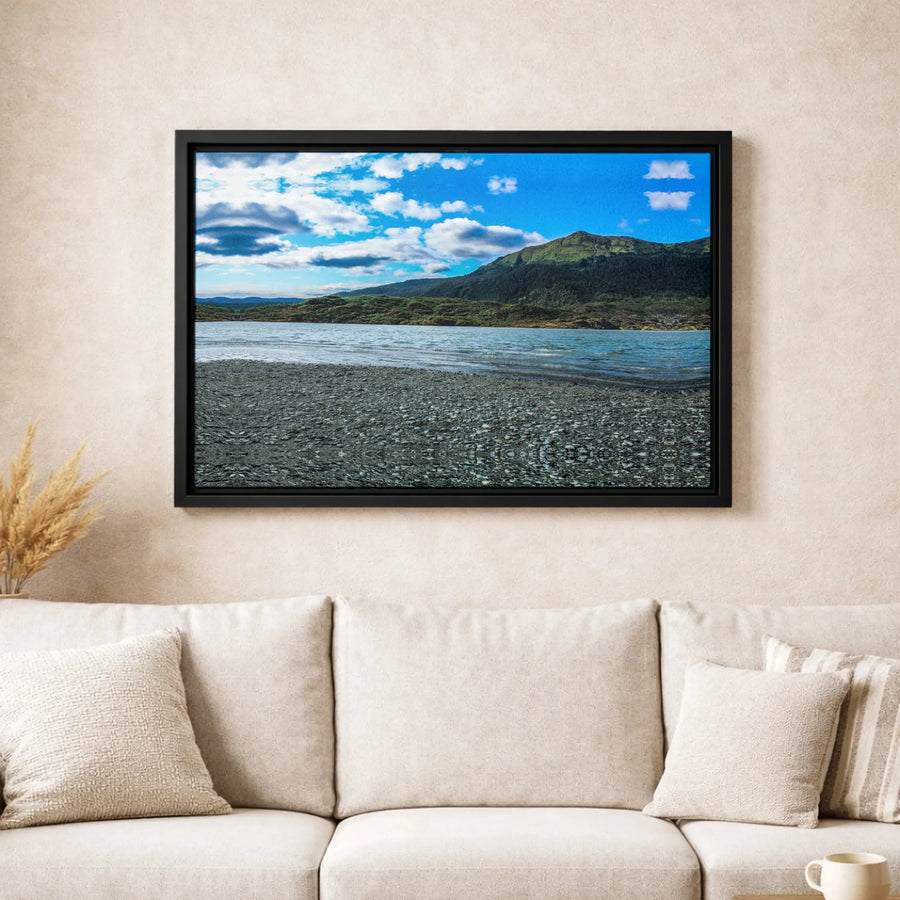 Mountain Lake Landscape Canvas | Panoramic Nature Wall Art | 1.25-Inch Thick Premium Gallery Wrap | Modern Home Office Decor Gift