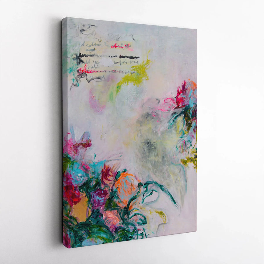 Abstract Floral Canvas Wall Art | Modern Expressive Botanical Print | Premium Gallery Wrapped Canvas | Modern Home Decor Gift
