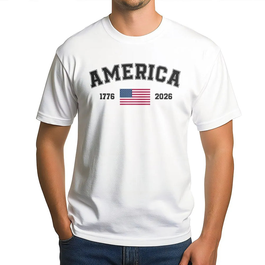 USA 250th Anniversary T-Shirt | Vintage American Flag 1776-2026 | Soft Cotton Blend | Patriotic Collector's Gift For Men and Women