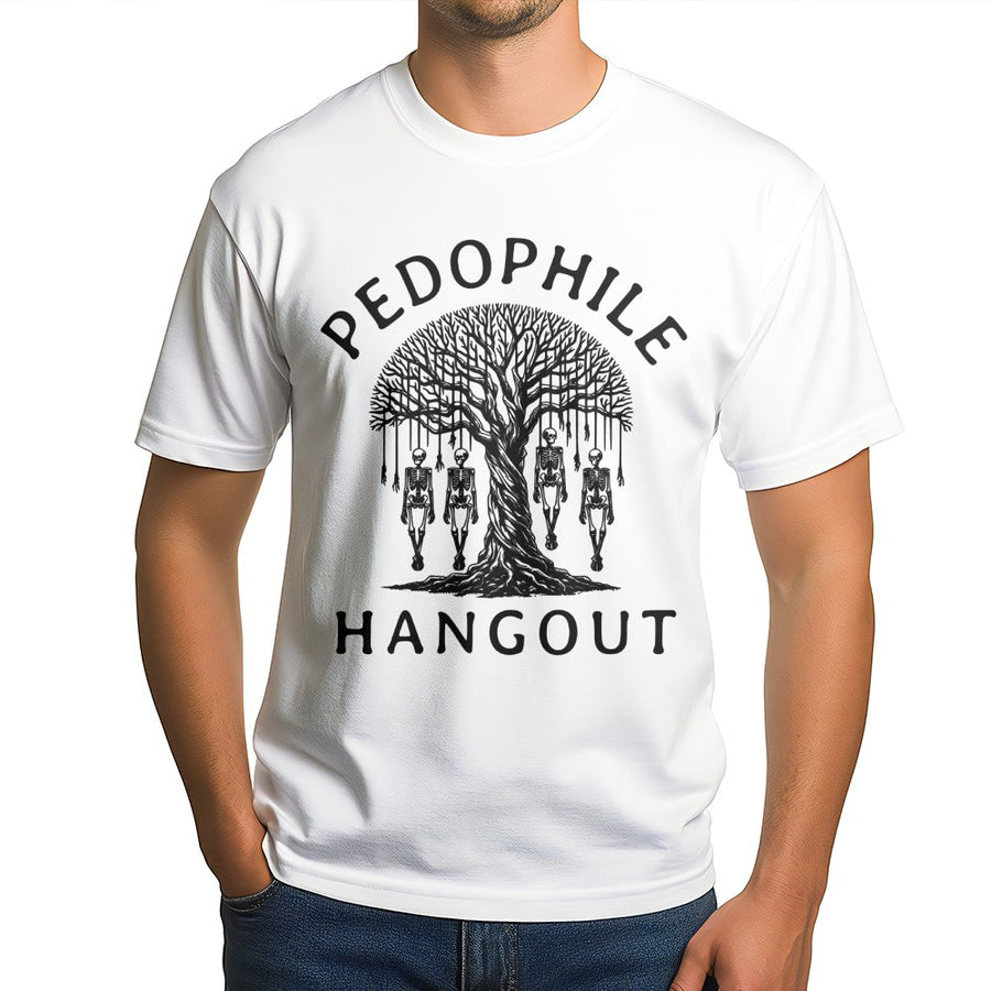 Skeleton Tree Graphic T-Shirt | Edgy Gothic Illustration | 100% Premium Cotton | Unisex Streetwear Gift for Dark Humor Lovers