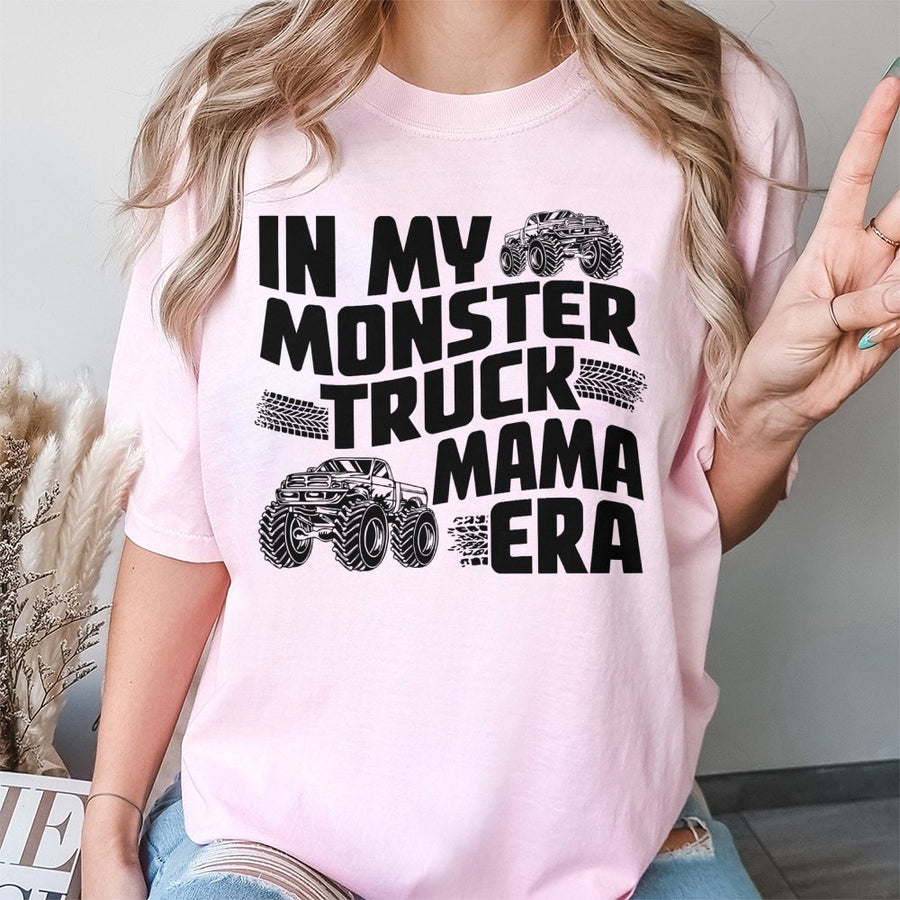 Monster Truck Mama T-Shirt | Funny Off-Road Graphic Design | Premium 100% Cotton Tee | Gift for New Mom, Boy Birthday Party, Mother's Day 2026 Present