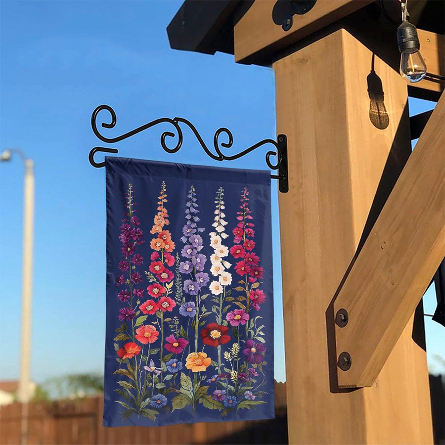 Floral Garden Flag | Vibrant Botanical Wildflower Print | Premium Weather-Resistant Polyester | Outdoor Yard Decor for Home and Garden