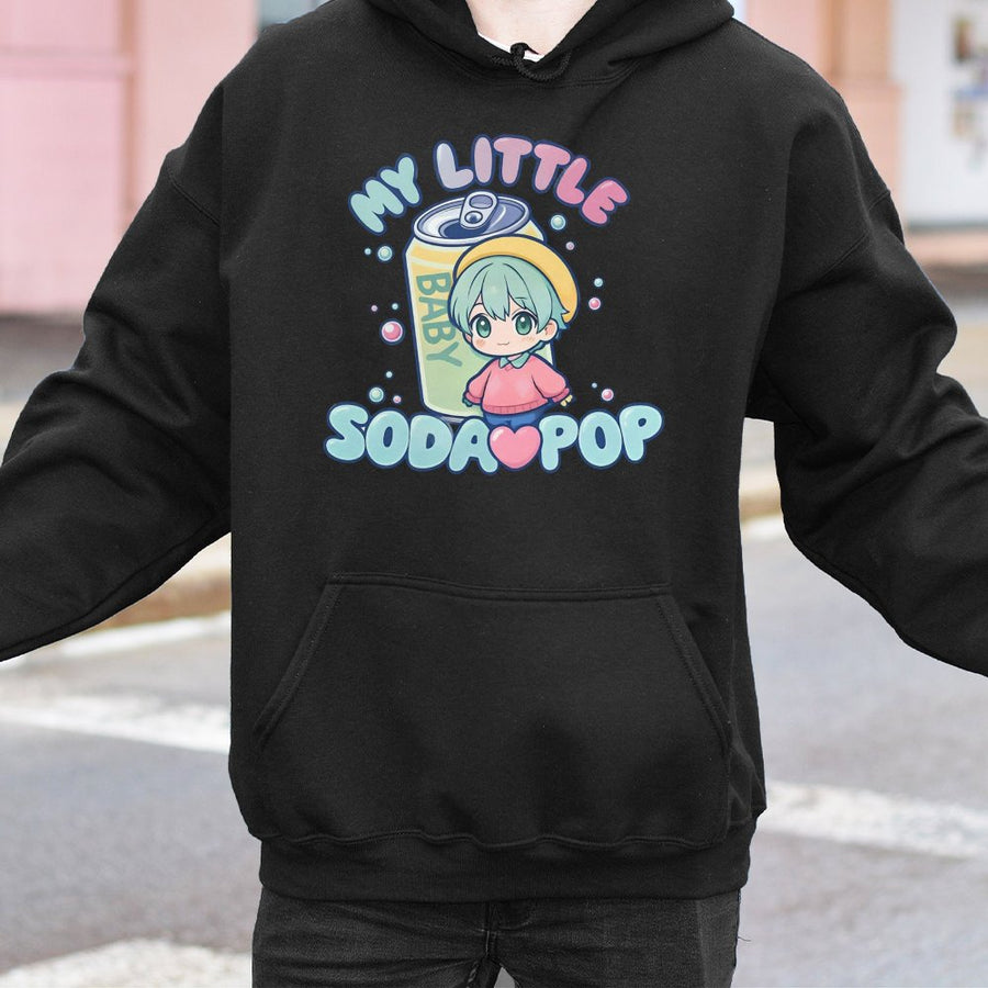 Cute Anime Soda Pop Hoodie | Kawaii Aesthetic Graphic Pullover | Soft Cotton Blend Unisex Streetwear | Gift for Manga Otaku Fans