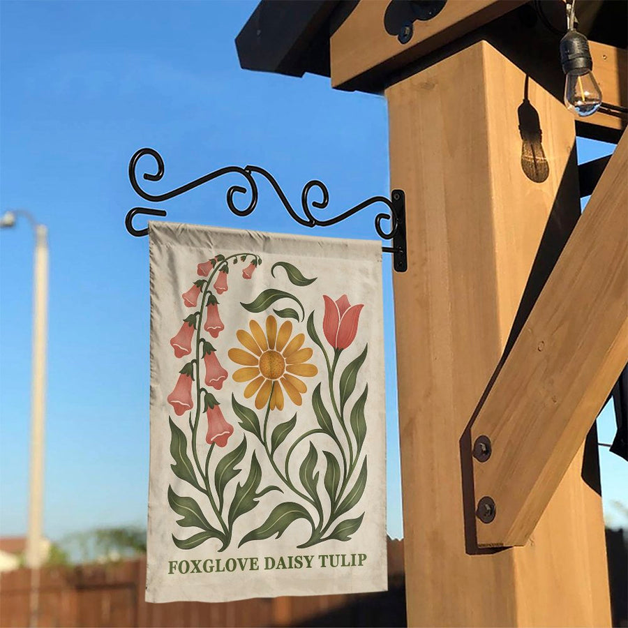 Botanical Garden Flag | Art Nouveau Floral Print | Weather-Resistant Premium Polyester | Yard Decor Gift for Gardeners