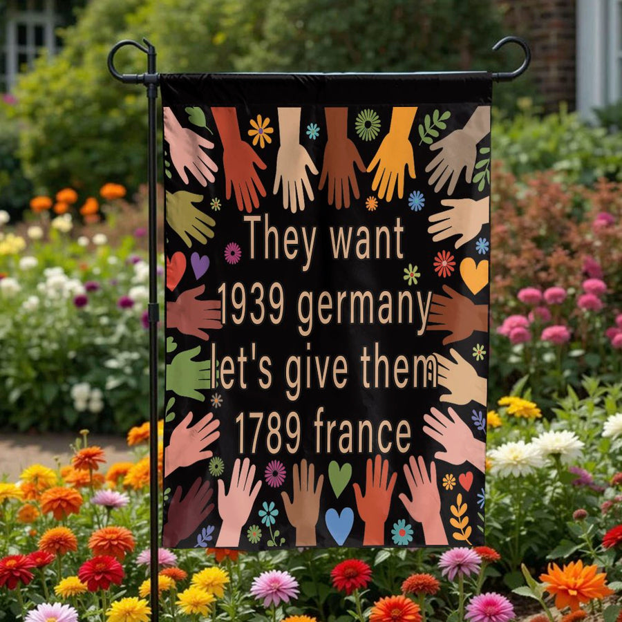 Garden Flag | 1789 French Revolution Quote Design | Weather-Resistant Polyester Decor | Unique Historical Statement Yard Gift