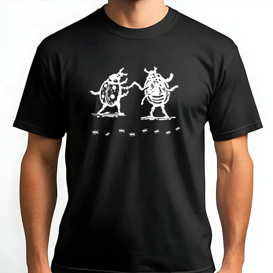 Dancing Ladybugs T-Shirt | Retro Indie Concert Style Graphic Tee | Premium Cotton | Unisex Music Fan Gift
