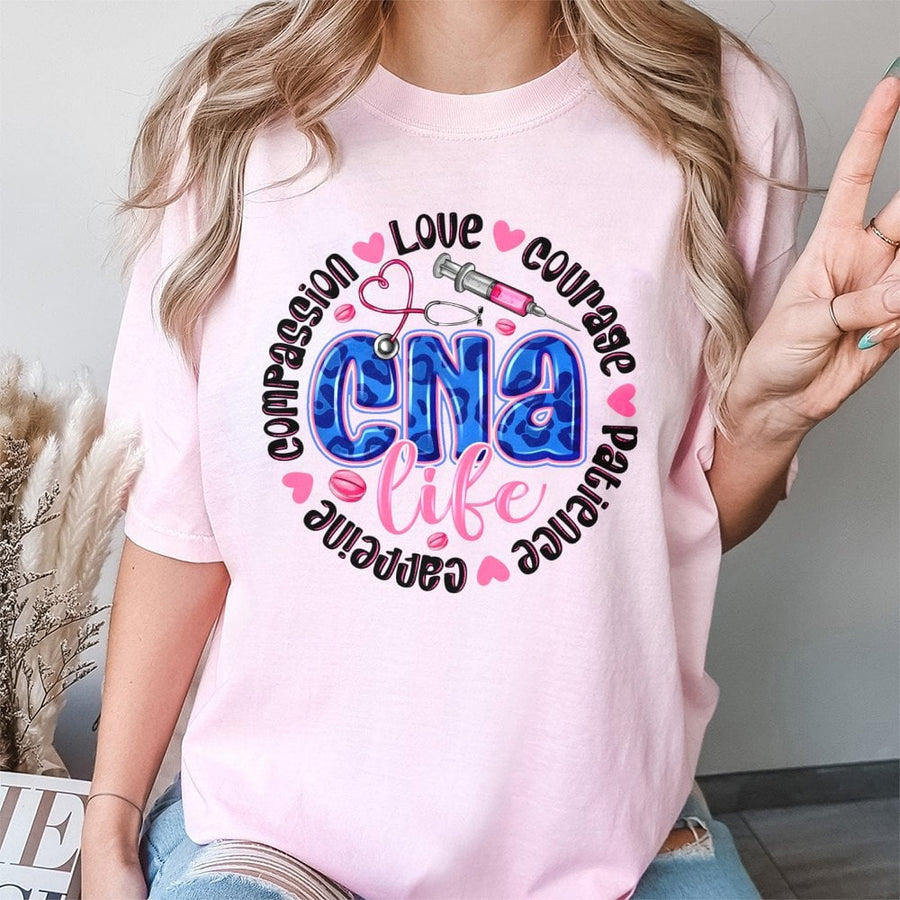 CNA Life T-Shirt | Certified Nursing Assistant Medical Design | 100% Cotton Premium Comfort | Appreciation Gift for Healthcare Workers