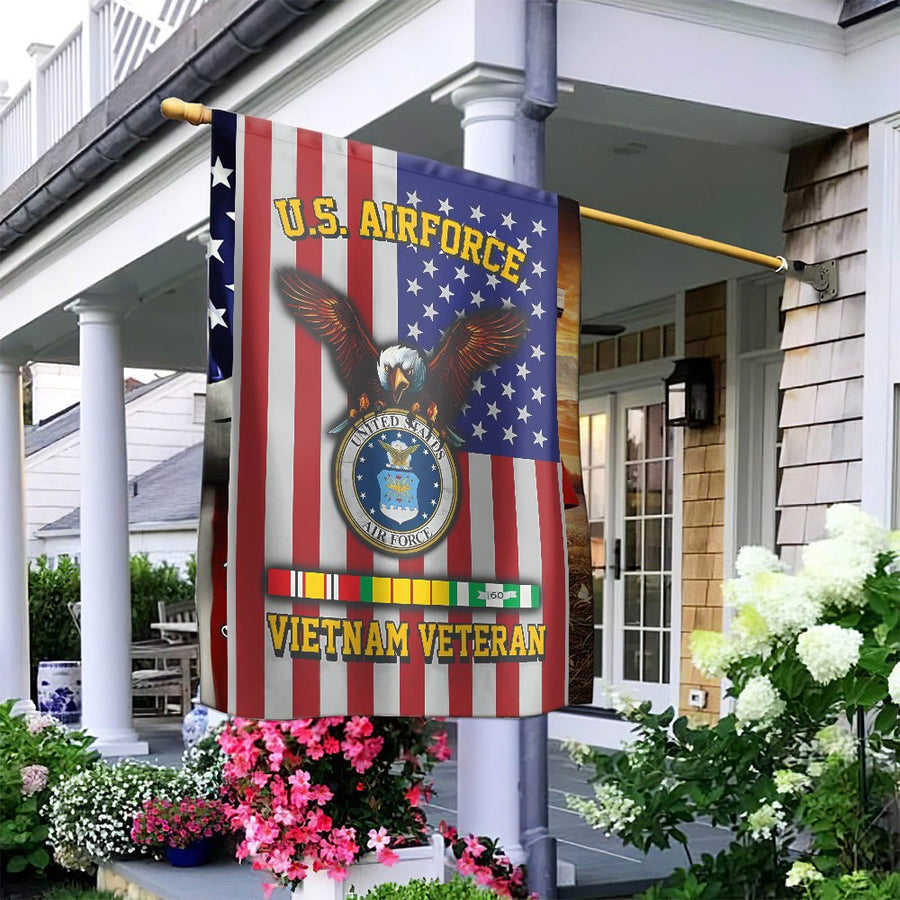 US Air Force Vietnam Veteran Flag | American Eagle Military Pride Decor | Premium Weather-Resistant Polyester | Patriotic Gift for Retired Veterans