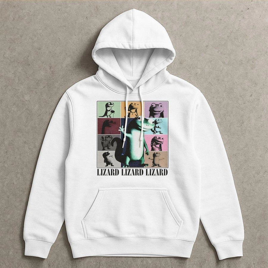 Lizard Lizard Lizard Meme Hoodie | Retro Reptile Graphic Sweatshirt | Premium Cotton Blend | Funny Gift for Animal Lovers & Internet Culture Fans