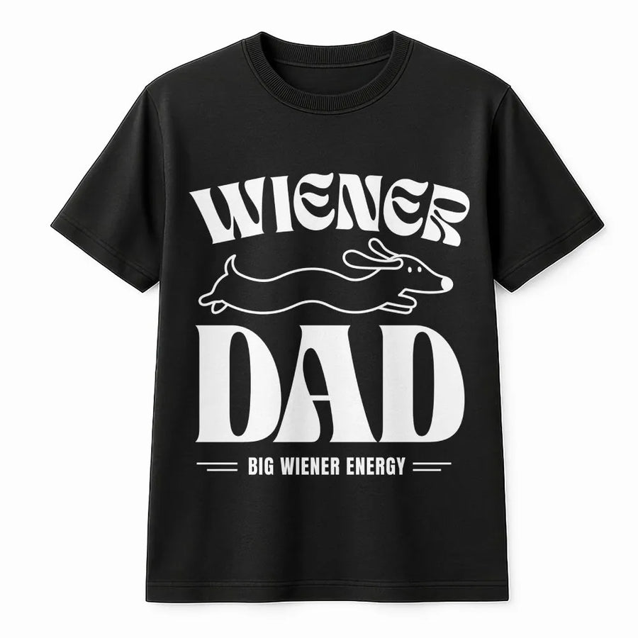 Funny Dachshund T-Shirt | Big Wiener Energy Graphic Sweatshirt | Premium Cotton Blend | Father's Day Gift for Dog Dad