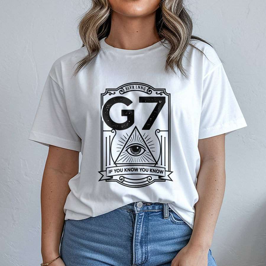 G7 All Seeing Eye T-Shirt | Illuminati Symbol Graphic Tee | Premium Cotton Streetwear | If You Know You Know Occult Spiritual Gift for Men Women
