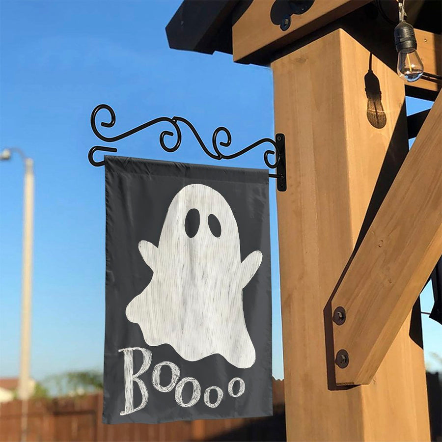 Boo Ghost Garden Flag | Cute Halloween Yard Decor | Durable Polyester Fabric | Spooky Outdoor Seasonal Decoration Gift