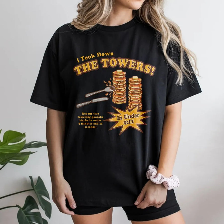 Pancake Lover T-Shirt | Funny Breakfast Food Graphic Print | Premium Soft Cotton Tee | Humorous Gift For Foodies And Competitive Eaters
