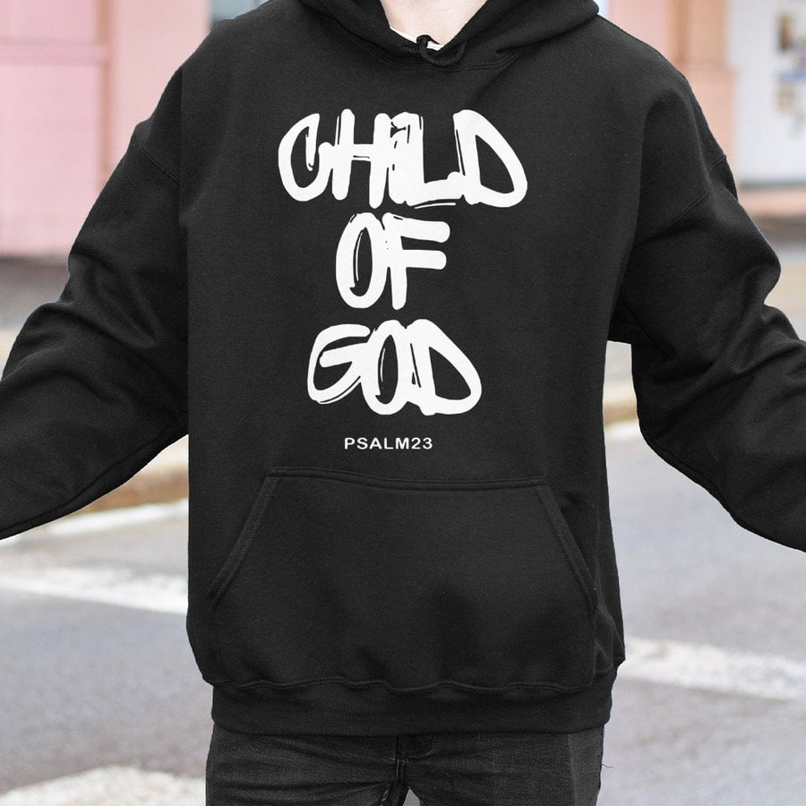 Child Of God Hoodie | Psalm 23 Religious Graphic Sweatshirt | Premium Cotton-Blend Streetwear | Faith-Based Christian Gift for Men and Women