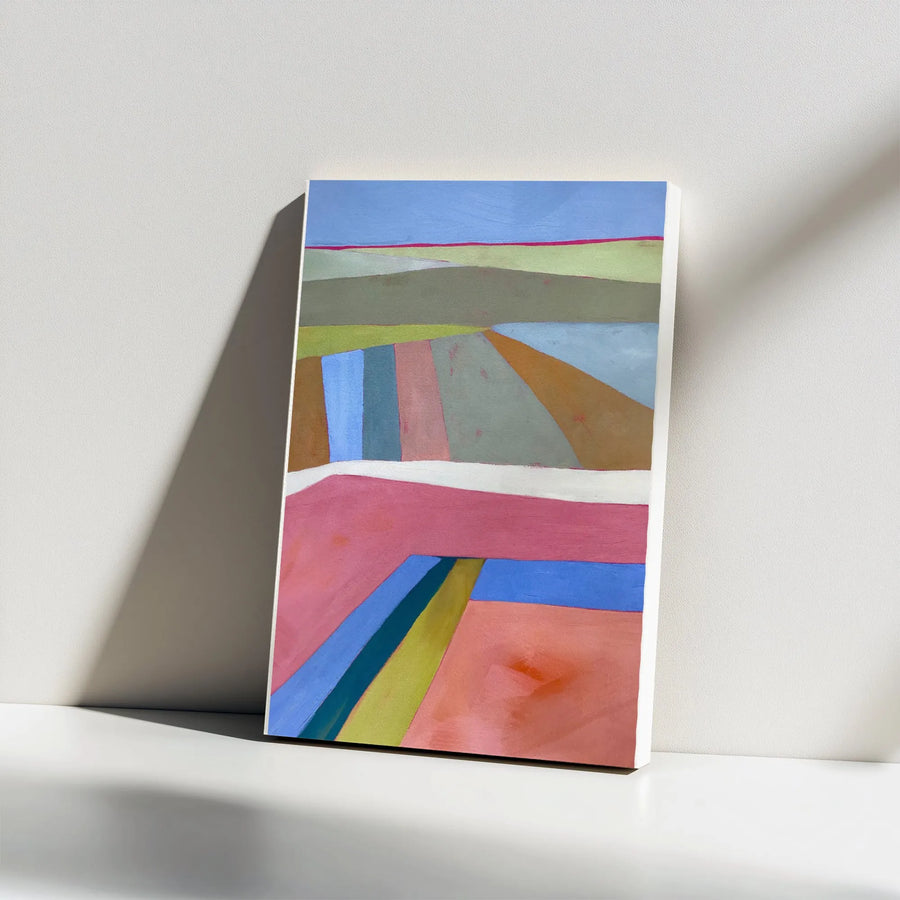 Abstract Landscape Canvas Wall Art | Colorful Modern Landscape Painting | Premium Thick Gallery Wrap Canvas | Modern Home Decor Gift