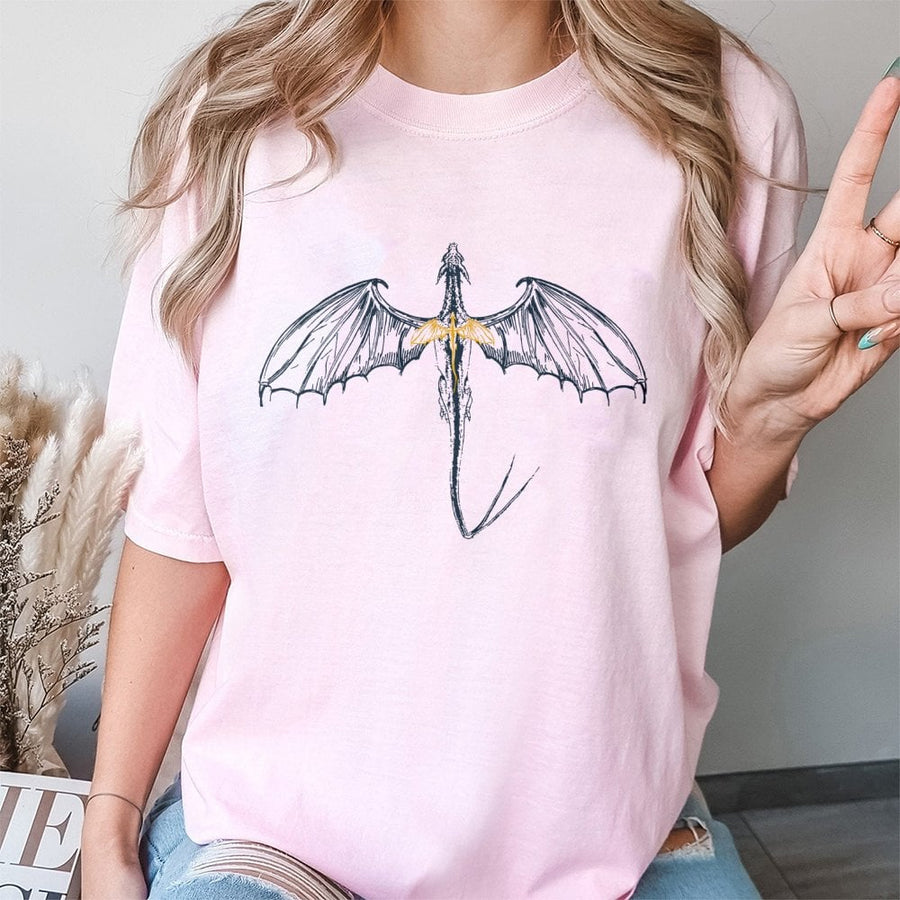 Dragon Rider T-Shirt | Fantasy Book Lover Graphic Tee | Premium 100% Cotton Shirt | Unique Gift for Readers and Dragon Fans