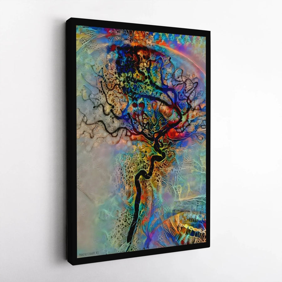 Abstract Tree Of Life Canvas | Colorful Modern Wall Art Print | Premium 1.25-Inch Gallery Wrap | Unique Home Office Decor Gift