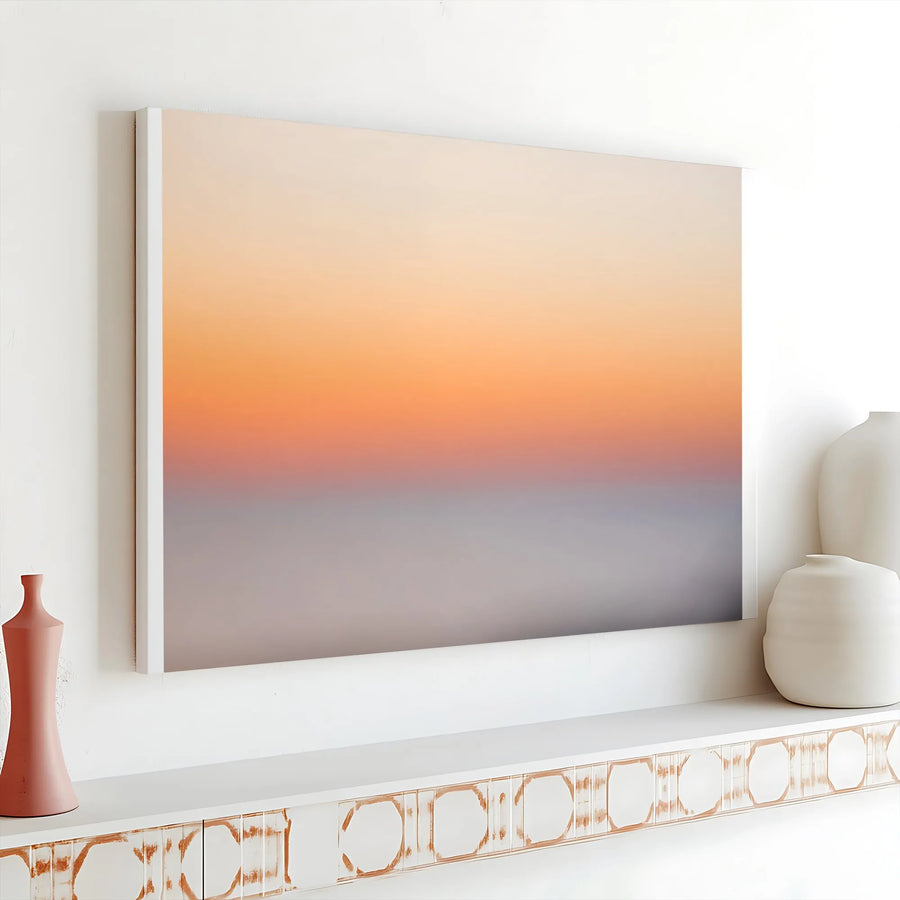 Abstract Gradient Canvas Wall Art | Modern Ombre Color Block Horizon | Premium Fade-Resistant Print | Living Room & Office Decor Gift