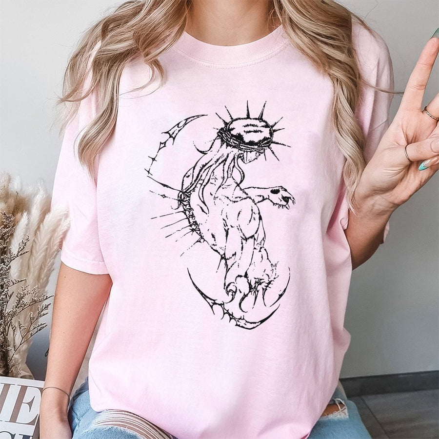 Gothic Jesus T-Shirt | Edgy Streetwear Graphic Cross Design | 100% Premium Cotton | Urban Aesthetic Gift for Men and Women