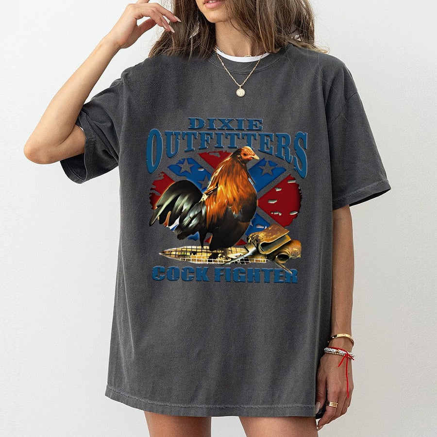 Gamecock Rooster Graphic T-Shirt | Southern Heritage Farm Style Design | 100% Premium Cotton Tee | Country Living Apparel Gift for Men