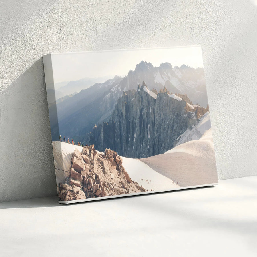 Chamonix Mont Blanc Canvas Print | Alpine Mountain Landscape Photography | Premium Gallery Quality | Gift for Skiers & Mountaineers