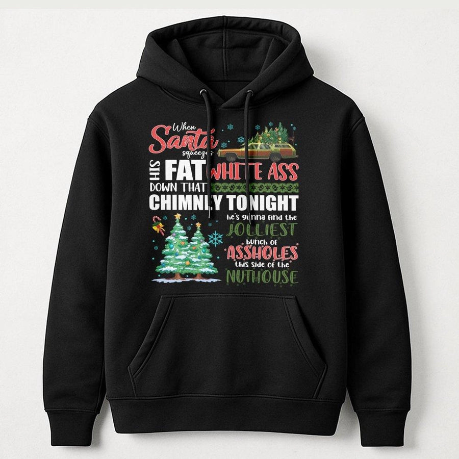 Funny Christmas Movie Hoodie | Retro Holiday Quote Graphic Sweatshirt | Premium Cotton Blend | Unisex Gag Gift For Movie Lovers