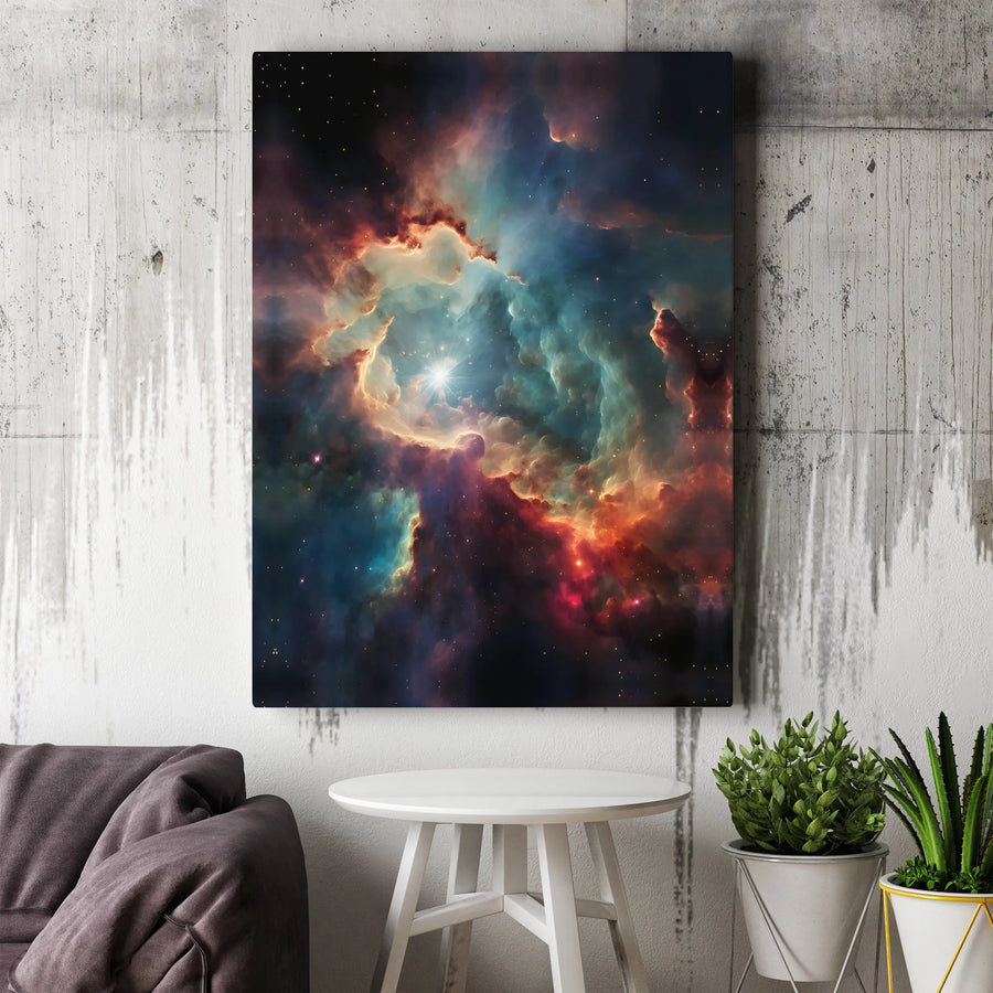Cosmic Nebula Canvas Wall Art | Vibrant Outer Space Galaxy Print | 1.25" Thick Gallery Wrap | Premium Gift for Science & Space Lovers