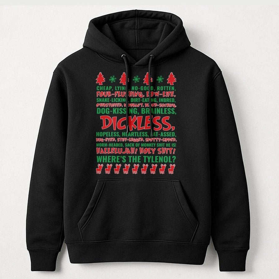 Funny Christmas Quote Hoodie | Iconic Holiday Movie Rant Design | Premium Cotton-Blend Sweatshirt | Adult Humorous Xmas Party Gift