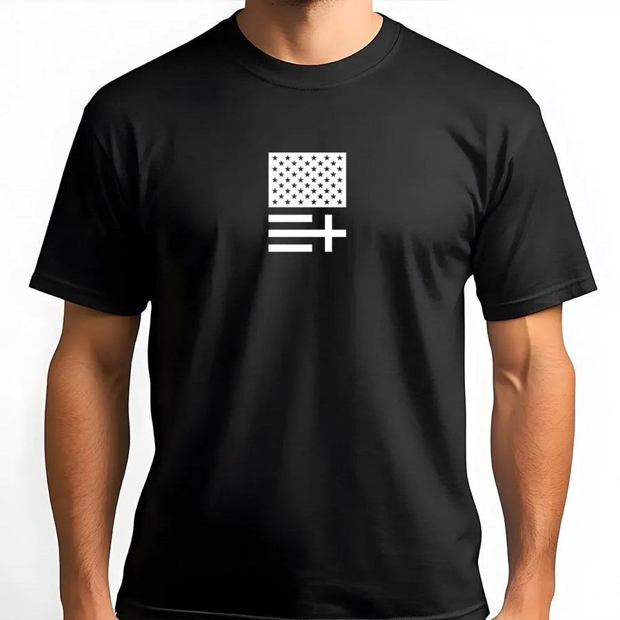 Minimalist American Flag T-Shirt | Modern Abstract USA Graphic Sweatshirt | Premium Cotton Blend | Unisex Patriotic Gift