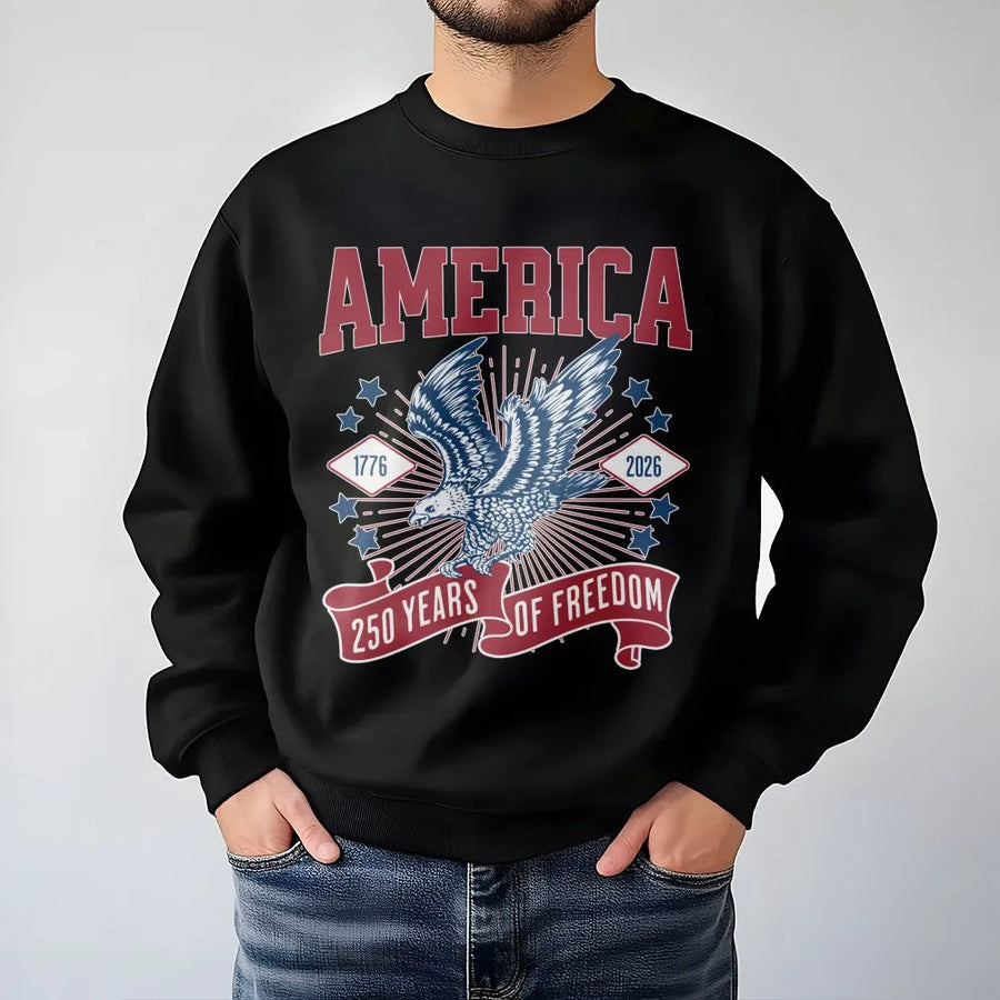 USA 250th Anniversary Sweatshirt | 1776-2026 Patriotic Eagle Graphic | Premium Cotton Blend | Unisex Semicentennial Gift