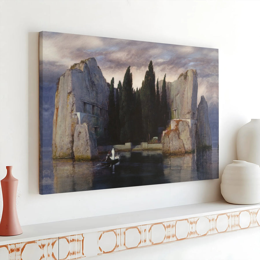 Isle Of The Dead Canvas Print | Arnold Böcklin Masterpiece Reproduction | Gallery Wrapped 1.25” Thick Frame | Fine Art Wall Decor for Home Office