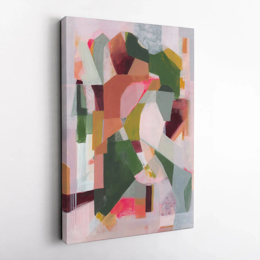 Abstract Geometric Canvas Wall Art | Colorful Modern Painting | Premium Thick Gallery Wrap Canvas | Living Room Decor Gift