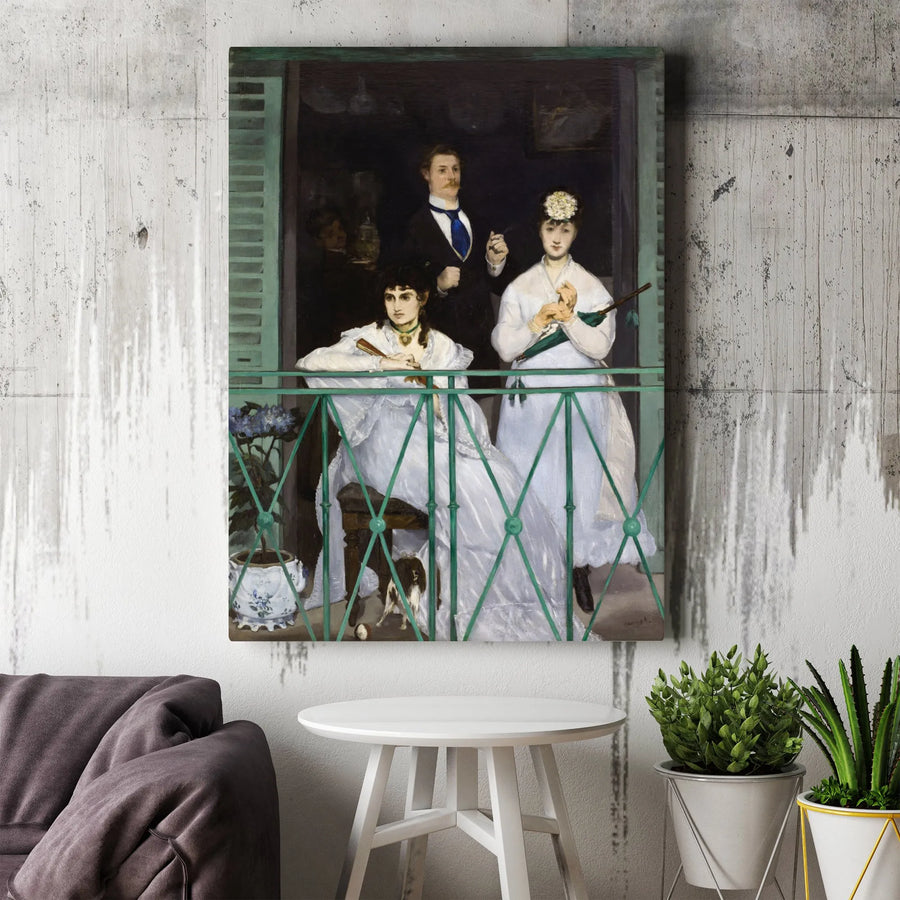 The Balcony by Édouard Manet Canvas Print | Classic Impressionist Wall Art | Premium Gallery Wrapped Decor | Gift for Art Lovers