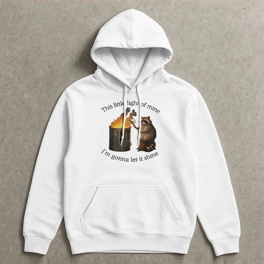 Raccoon Hoodie | Funny Trash Panda Graphic | Premium Cotton Blend | Whimsical Animal Gift For Nature Lovers