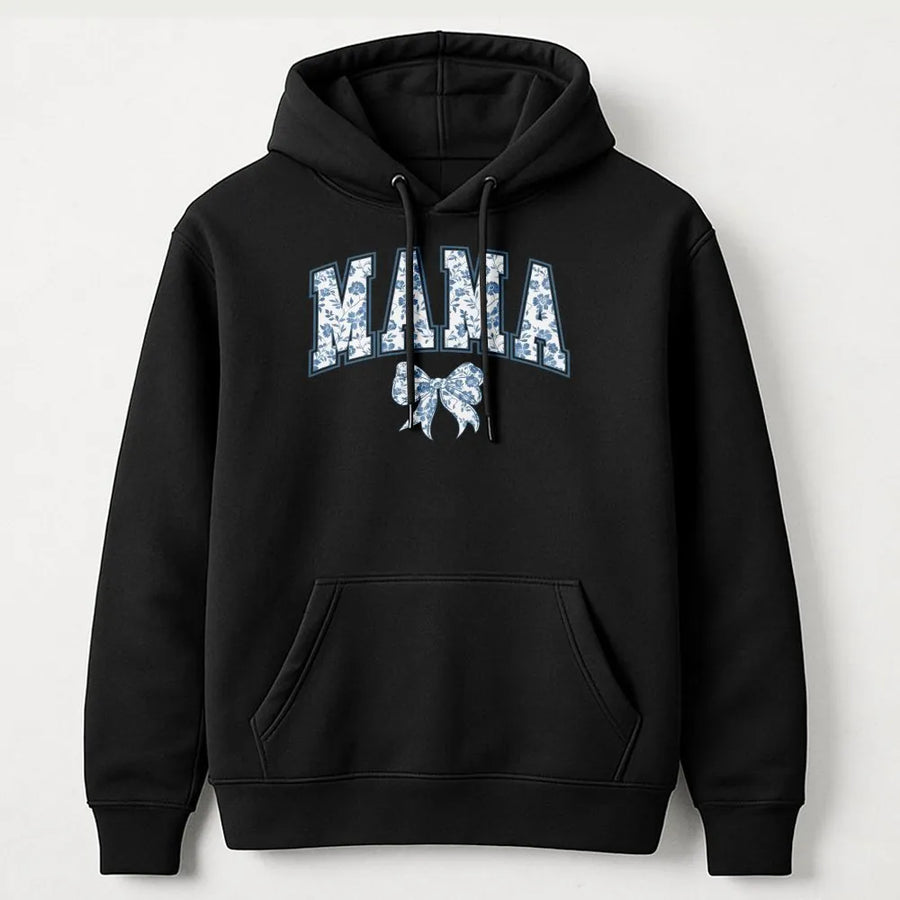 Mama Hoodie | Floral Bow Graphic Print | Premium Soft Cotton Blend | Cute Gift For Mom & Mother's Day 2026