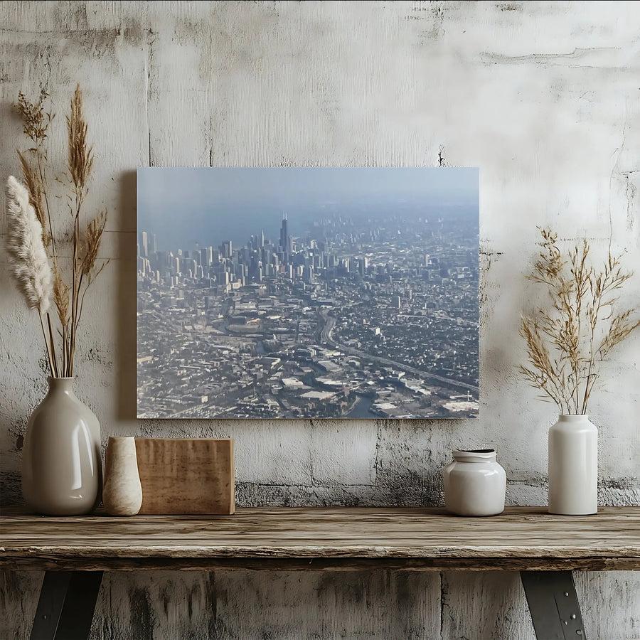 Chicago Skyline Canvas Wall Art | Aerial View Cityscape Print | Premium Thick Gallery Wrap | Collector's Gift for Office & Home Decor