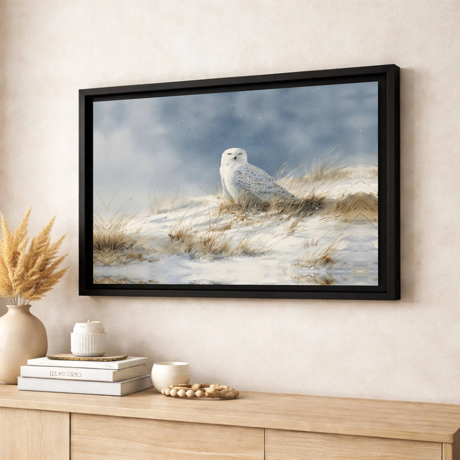 Snowy Owl Canvas Print | Majestic Arctic Winter Wildlife Wall Art | Premium Gallery-Wrapped 1.25" Profile | Nature Lover Home Decor Gift