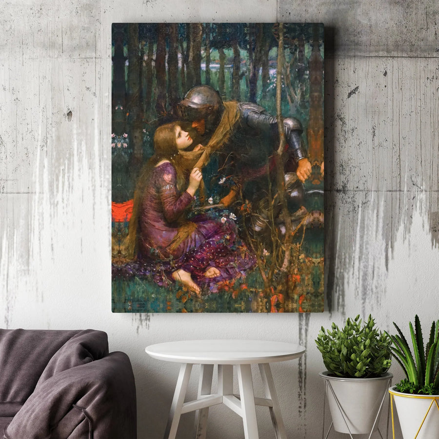 La Belle Dame sans Merci Canvas Print | J.W. Waterhouse Romantic Painting | Premium Fade-Resistant Print | Classic Art Collector's Home Decor