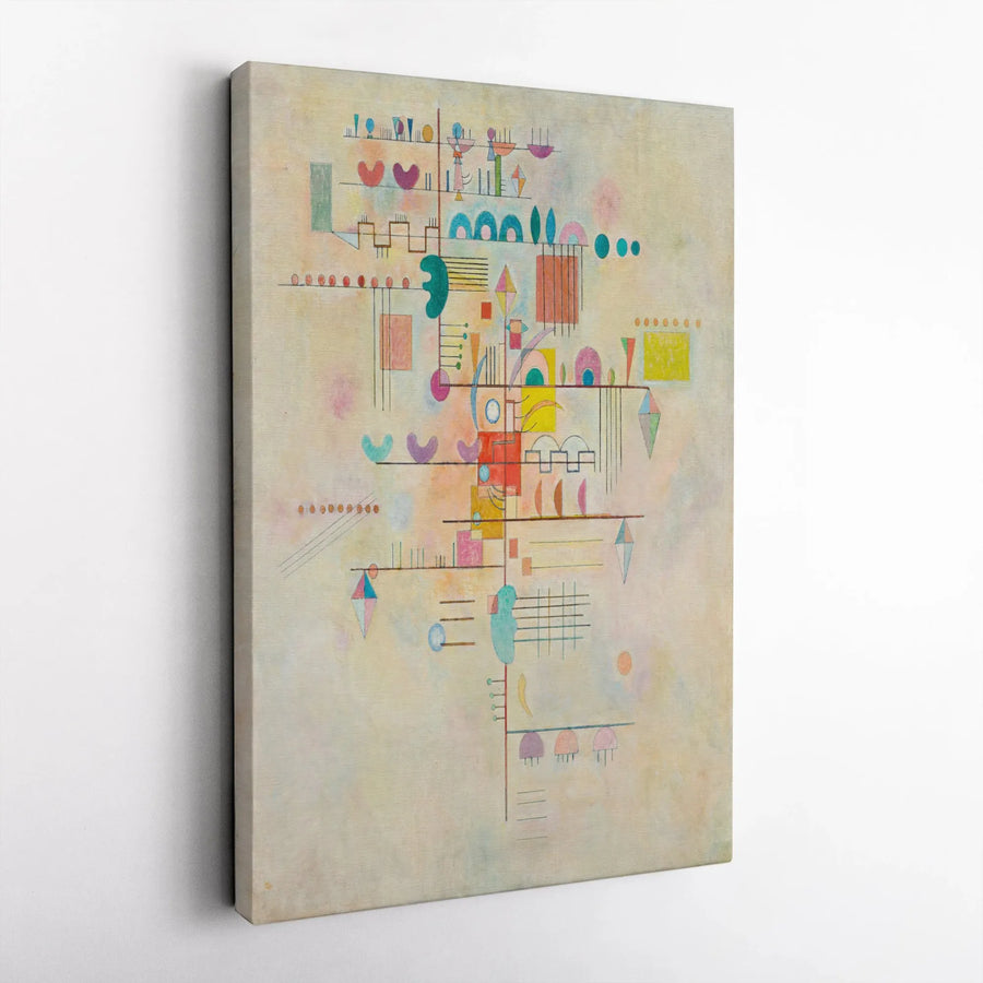 Wassily Kandinsky Schweres Rot Abstract Canvas Print | Mid-Century Modern Wall Art | Fade-Resistant Premium Texture | Gallery-Quality Home Decor