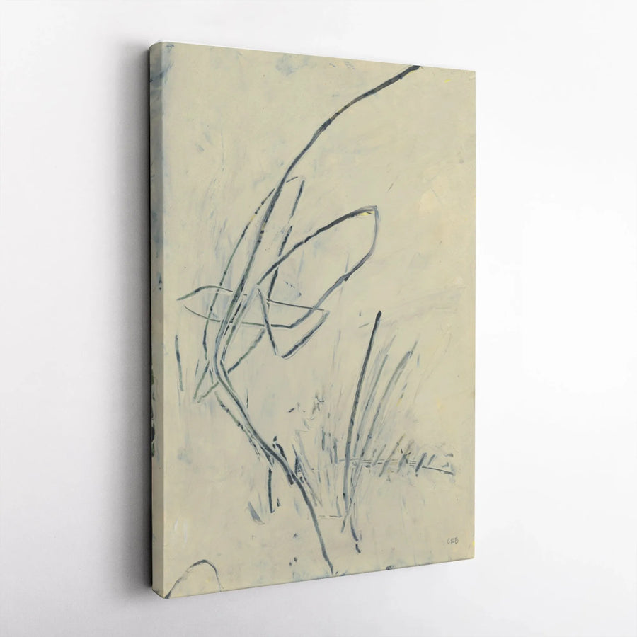 Abstract Line Art Vertical Canvas | Modern Minimalist Sketch Print | Premium Thick Gallery Wrap | Contemporary Home Decor Gift
