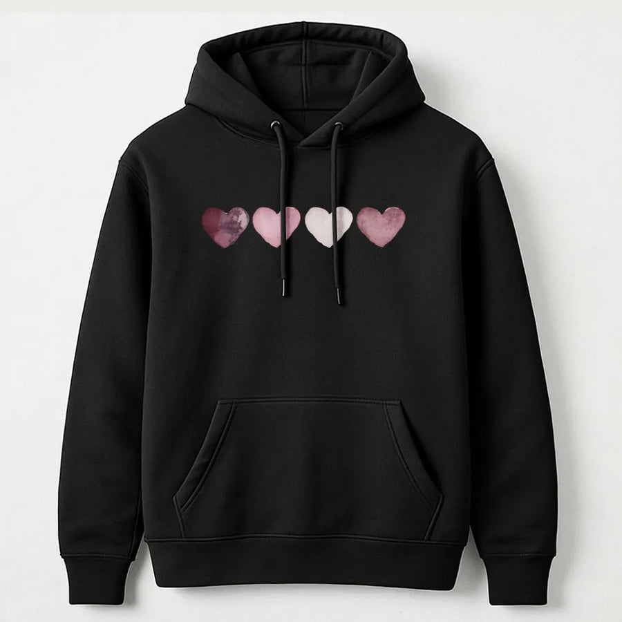 Watercolor Heart Hoodie | Minimalist Valentine Aesthetic | Premium Soft Cotton Blend | Romantic Gift for Her or Him